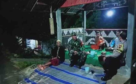 Babinsa Bersama Bhabinkamtibmas Aktif  patroli wilayah