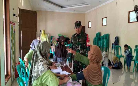 Bentuk Kepedulian Kesehatan Warga Babinsa Aktif melaksanakan  Pendampingan 