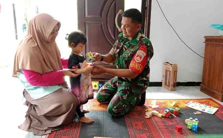 Upaya Penurunan Angka Stunting Babinsa Aktif Dampingi Posyandu 