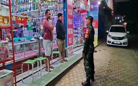 Babinsa Aktif melaksanakan kegiatan malam 