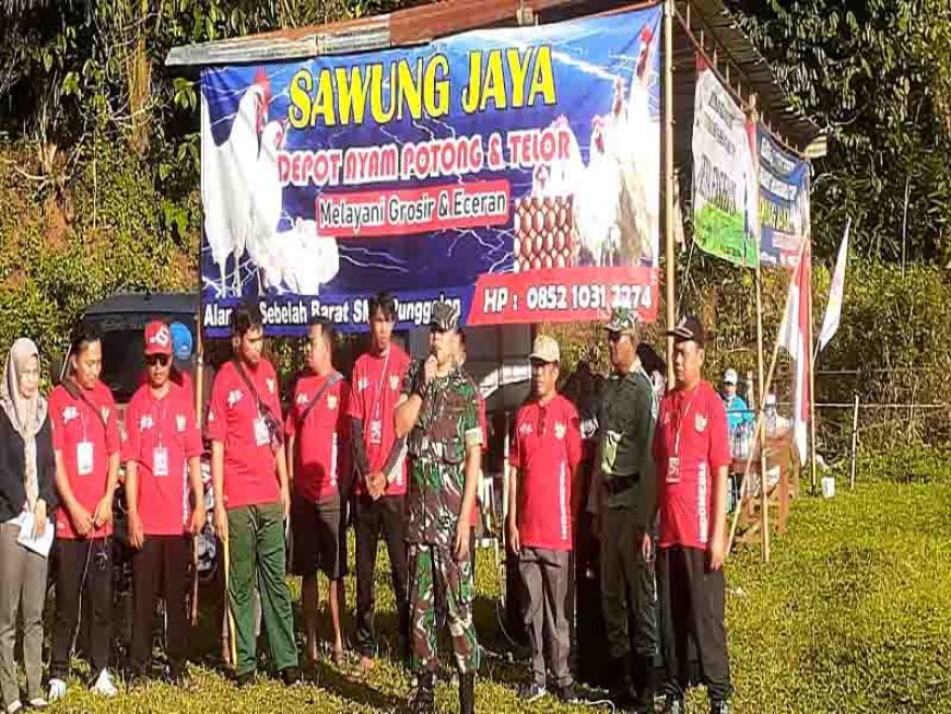 Danramil  Hadiri Pembukaan Turnamen Sepak Bola Karangsari cup lll di kecamatan Punggelan