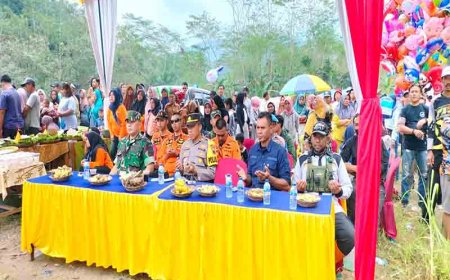 Danramil Beserta Anggota Hadiri Vestifal Gramak iwak di Desa Binaan untuk memeriahkan HUT RI ke- 78