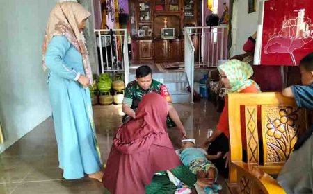 Babinsa Aktif Dampingi Kegiatan Posyandu di Desa Binaan 