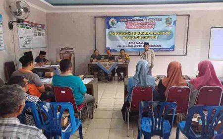 Danramil 11/Punggelan Menghadiri  Musrenbangdes Di Desa Badakarya 