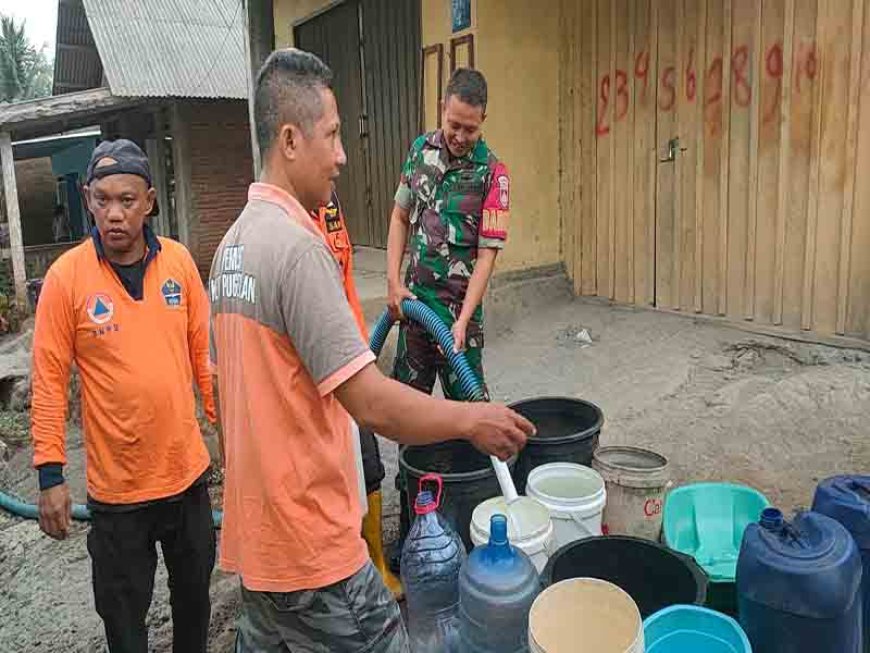 Gerak cepat,Babinsa Koramil 11/Punggelan dalam menghadapi musim kemarau