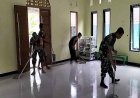 Gotong Royong Bersih-Bersih Masjid di Kampung Pancasila Koramil 11/Punggelan