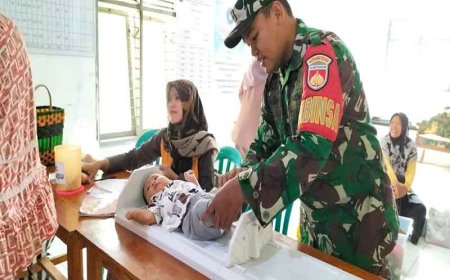 BERSAMA BIDAN DESA BABINSA SELALU BEKERJASAMA DALAM KEGIATAN POSYANDU