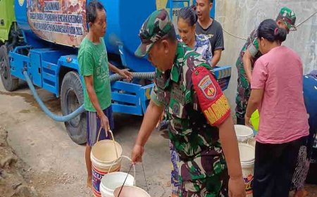 BABINSA BERSAMA BPBD ,PMI BANJARNEGARA DROPPING AIR BERSIH KE DESA-DESA