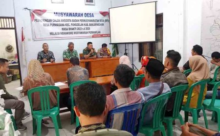 Danramil 11/Punggelan Hadiri Musyawarah Penetapan Calon Anggota BPD