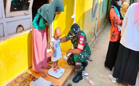 Wujudkan Balita Sehat Babinsa aktif dampingi Posyandu