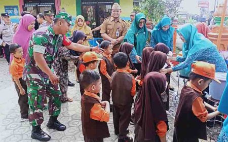 Babinsa Hadiri Peringatan Hari Cuci Tangan Pakai Sabun Sedunia