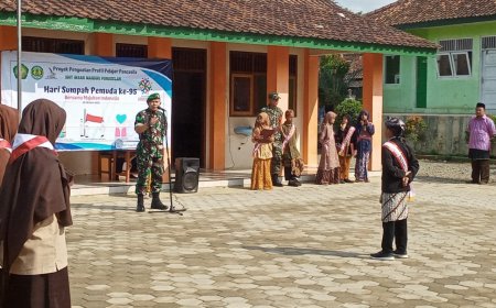 Danramil 11/Punggelan Menjadi Irup Upacara Peringatan Hari Sumpah Pemuda 