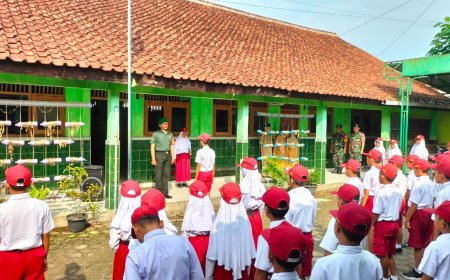 Tanamkan Sikap Dislipin Babinsa Menjadi Irup Upacara Bendera 