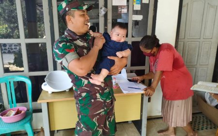 BERSAMA BIDAN DESA BABINSA SELALU AKTIF MENDAMPINGI KEGIATAN POSYANDU DI DESA BINAAN 