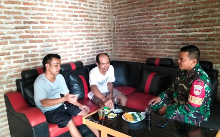 Cegah Kenakalan Remaja Babinsa Komsos Dengan Tokoh Pemuda 