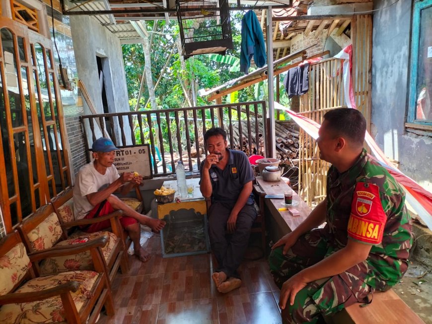 Babinsa Aktif Melaksanakan  Komsos dengan Warga Binaan 