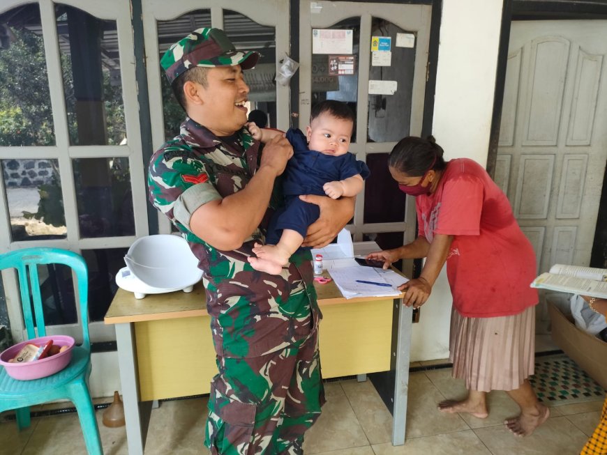 BERSAMA BIDAN DESA BABINSA SELALU AKTIF MENDAMPINGI KEGIATAN POSYANDU DI DESA BINAAN 