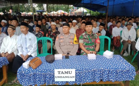 Babinsa Koramil 11/Punggelan Hadiri Acara Pengajian Akbar 