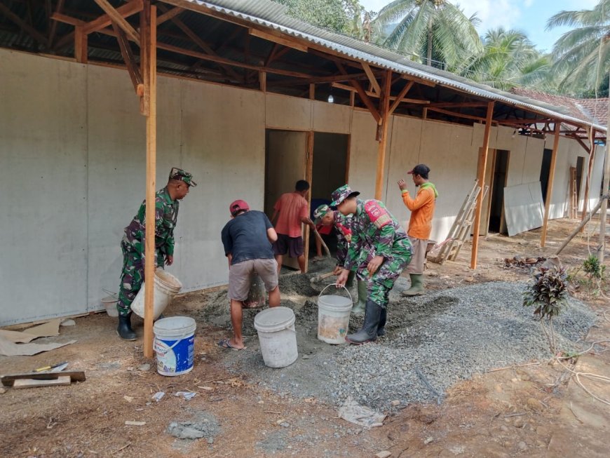 Babinsa Selalu Hadir dalam kegiatan Kerja Bakti