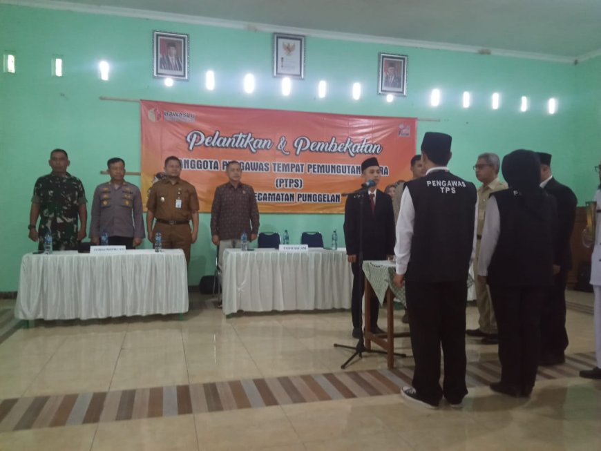 Danramil menghadiri Pelantikan Anggota Pengawas TPS Sekecamatan Punggelan 