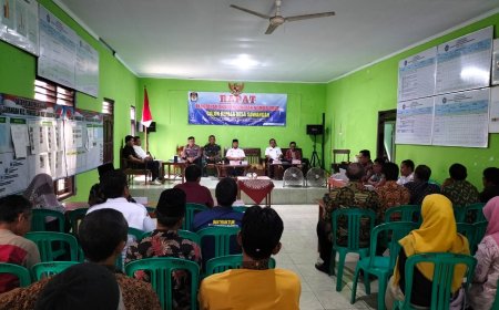 DANRAMIL 11/PUNGGELAN MENGHADIRI PENETAPAN CALON KEPALA DESA