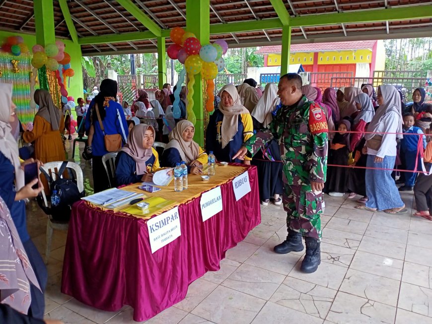 Peduli Kesehatan Babinsa Dampingi Kegiatan Sub Pin Polio