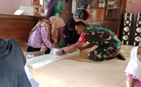 Babinsa Aktif Dampingi Kegiatan Posyandu Di Desa Binaan 
