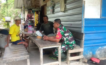 Demi Menjalin Hubungan Baik, Babinsa melaksanakan Komsos Dengan Warga Binaan.