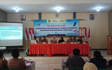 Babinsa Koramil 11 /Punggelan Hadiri Sosialisasi Administrasi Kependudukan Tingkat Kecamatan