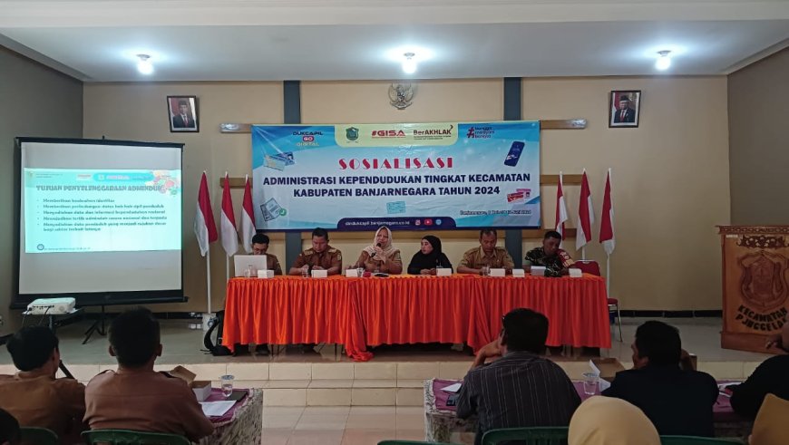 Babinsa Koramil 11 /Punggelan Hadiri Sosialisasi Administrasi Kependudukan Tingkat Kecamatan