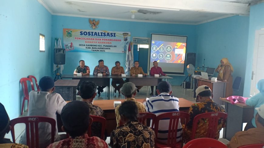 Babinsa Koramil 11/ Punggelan Hadiri Sosialisasi Pencegahan dan penyalahgunaan Narkoba