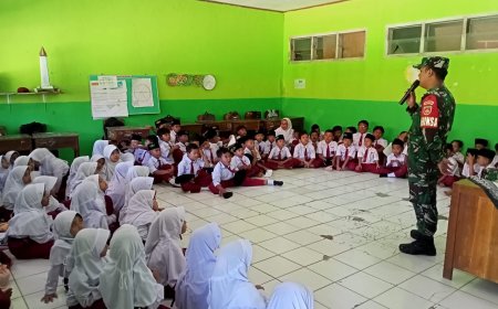 Babinsa Aktif memberikan pendidikan Karakter di wilayah binaan