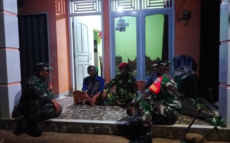 Patroli Malam Koramil 11/Punggelan Jaga Lingkungan Aman Dan Nyaman 