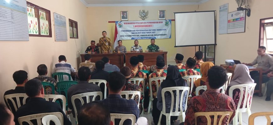 Danramil 11/Punggelan Hadiri Kegiatan Musrenbang Desa Tanjungtirta 
