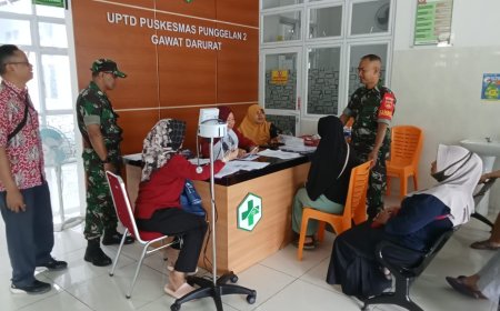 Pendampingan Pelayanan KB oleh Babinsa Koramil 11/Punggelan di Puskesmas Punggelan 2. 