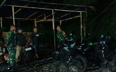 Koramil 11/Punggelan Laksanakan Patroli Siskamling Bersama Warga