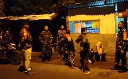 Koramil 11/Punggelan Sinergi Patroli Siskamling, Sasar Bahaya Narkoba dan Judi Online